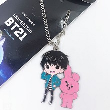 BTS BT21 star necklace