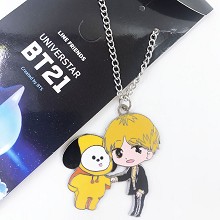 BTS BT21 star key chain