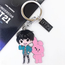 BTS BT21 star key chain