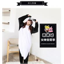 Cartoon animal Wolf flano pajamas dress hoodie