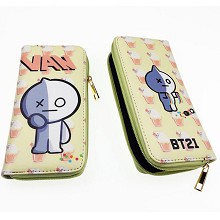  BTS BT21 star long Wallet 