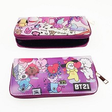  BTS BT21 star long Wallet 