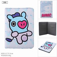 BTS star Passport Cover Card Case Credit Card Holder Wallet