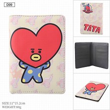 BTS star Passport Cover Card Case Credit Card Holder Wallet