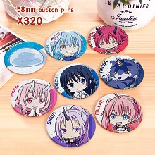 Tensei shitari slime anime brooches pins set(8pcs a set)