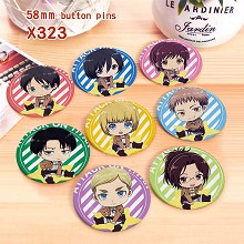 Attack on Titan anime brooches pins set(8pcs a set)