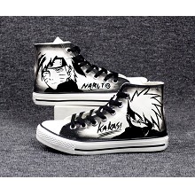 Naruto Uzumaki Naruto+Kakashi anime canvas shoes s...