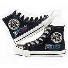 One Piece anime canvas shoes student plimsolls a p...