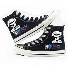 One Piece anime canvas shoes student plimsolls a p...