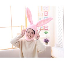 Cute Rabbit Plush Hat Cap Plush Gift Dance Toy Vel...