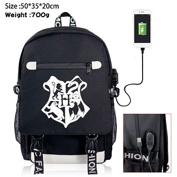 Harry Potter USB charging laptop backpack school bag