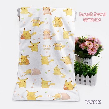 Pokemon anime beach towel bath towel