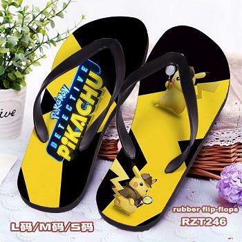 Pokemon Detective Pikachu movie flip-flops shoes slippers a pair