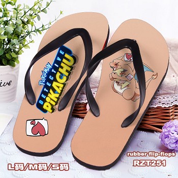 Pokemon Detective Pikachu movie flip-flops shoes slippers a pair