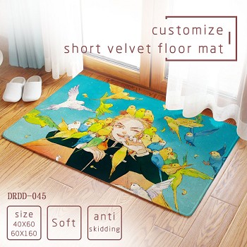 Demon Slayer anime short velvet floor mat