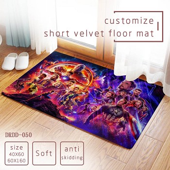 The Avengers 4 movie short velvet floor mat