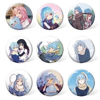 Tensei shitari slime brooches pins set(9pcs a set)