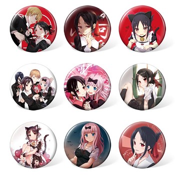 Kaguya-sama brooches pins set(9pcs a set)