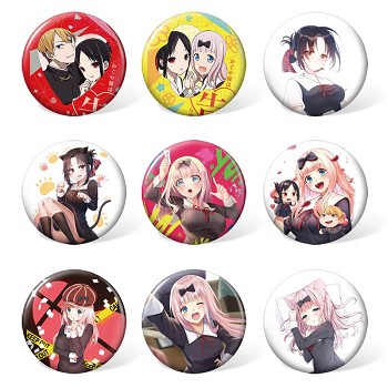 Kaguya-sama brooches pins set(9pcs a set)