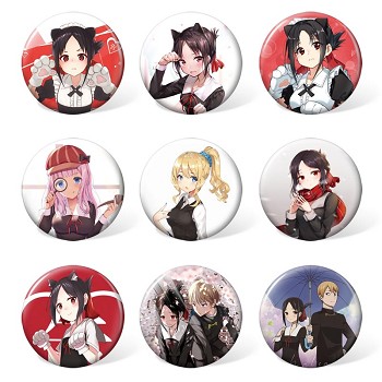 Kaguya-sama brooches pins set(9pcs a set)