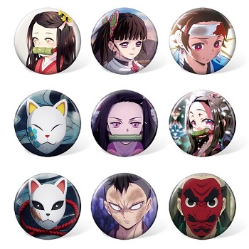 Demon Slayer brooches pins set(9pcs a set)