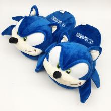 Sonic The Hedgehog plush slippers(a pair)