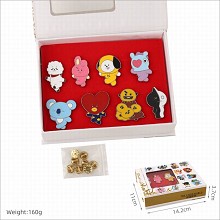 BTS star brooch pins a set