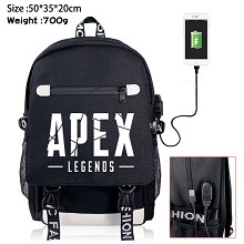 APEX Legends game USB charging laptop backpack sch...