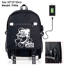 JoJo's Bizarre Adventure USB charging laptop backpack school bag