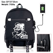 JoJo's Bizarre Adventure USB charging laptop backp...