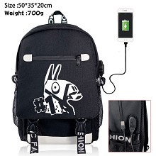 Fortnite game USB charging laptop backpack school bag