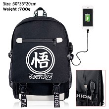 Dragon Ball anime USB charging laptop backpack sch...