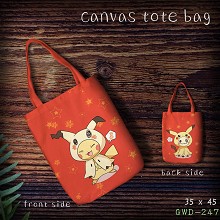 Pokemon Pikachu anime canvas tote bag shopping bag