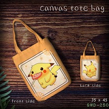 Pokemon Pikachu anime canvas tote bag shopping bag