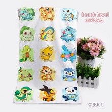 Pokemon anime beach towel bath towel