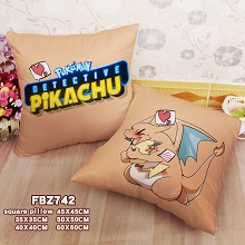 Pokemon Detective Pikachu movie two-sided pillow