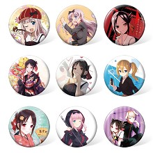 Kaguya-sama brooches pins set(9pcs a set)