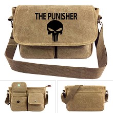 Punisher canvas satchel shoulder bag