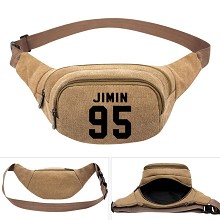  BTS star canvas pocket waist pack bag 