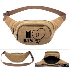  BTS star canvas pocket waist pack bag 