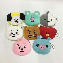 BTS plush coin purse wallets set(8pcs a set)