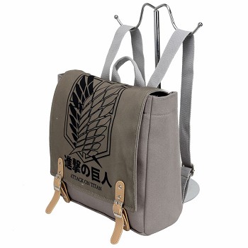 Attack on Titan anime canvas backpack bag