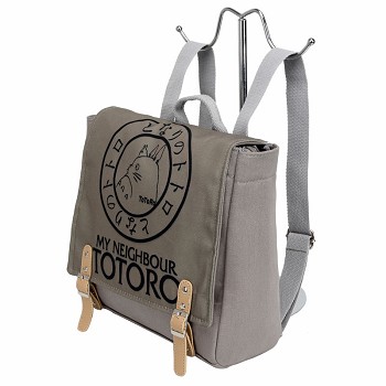 Totoro anime canvas backpack bag