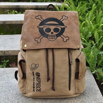 One Piece anime canvas backpack bag