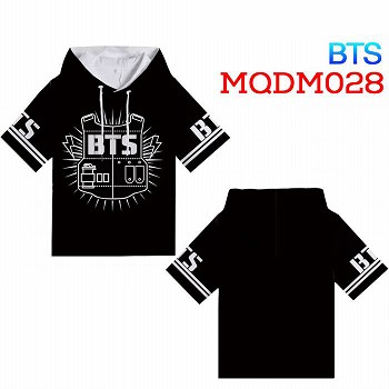 BTS star short sleeve hoodie t-shirt cloth