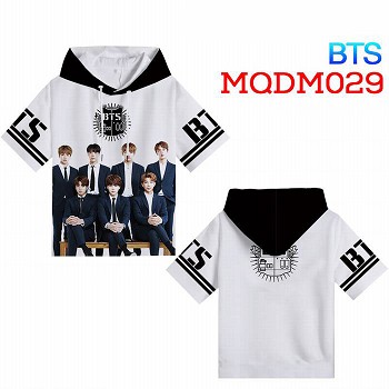 BTS star short sleeve hoodie t-shirt cloth