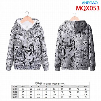 AHEGAO anime long sleeve hoodie sweater cloth