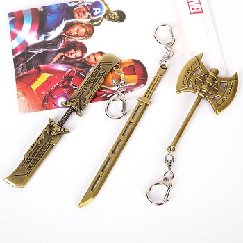 The Avengers movie key chains set(3pcs a set)