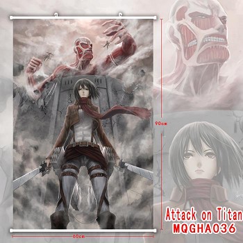 Attack on Titan anime wall scroll