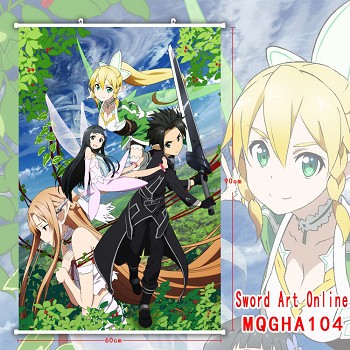 Sword Art Online anime wall scroll